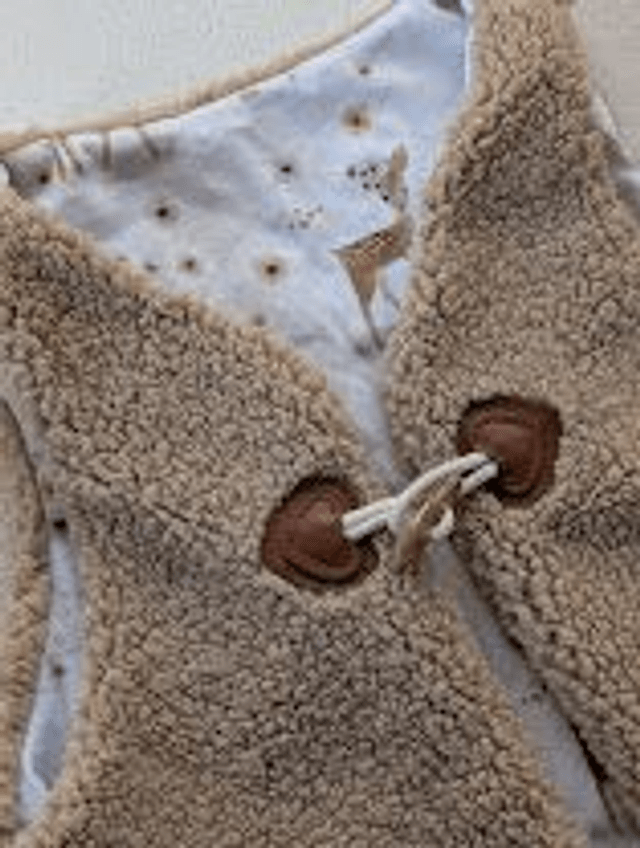 Gilet de berger enfant marron glacé