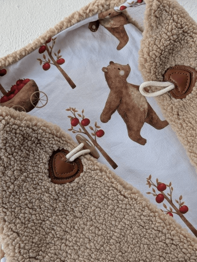 Gilet de berger enfant marron glacé
