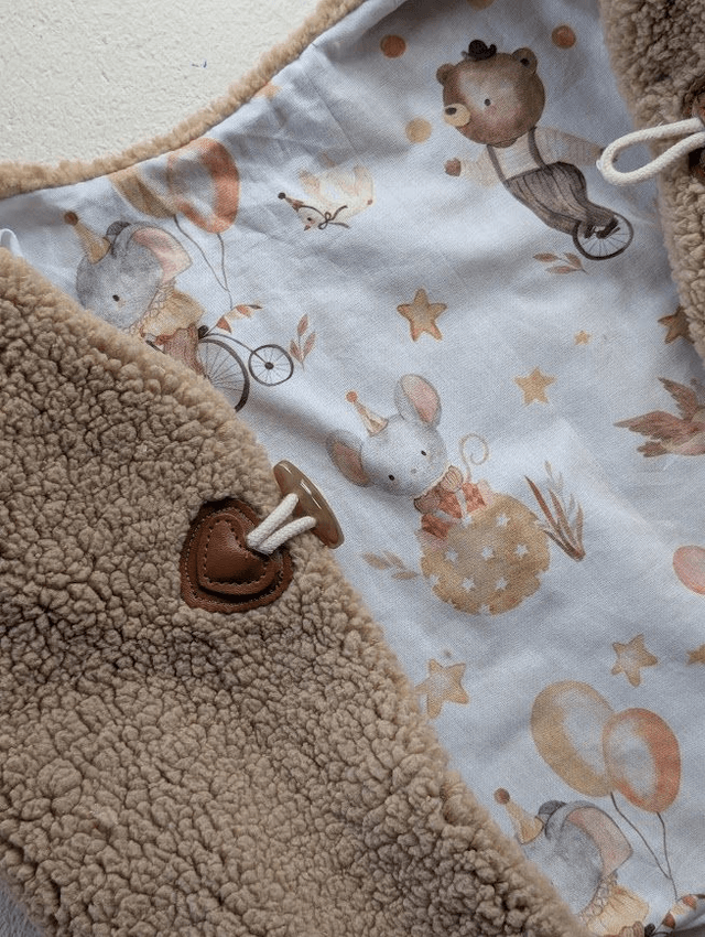 Gilet de berger enfant marron glacé