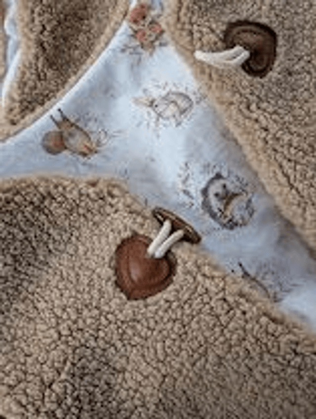 Gilet de berger enfant marron glacé