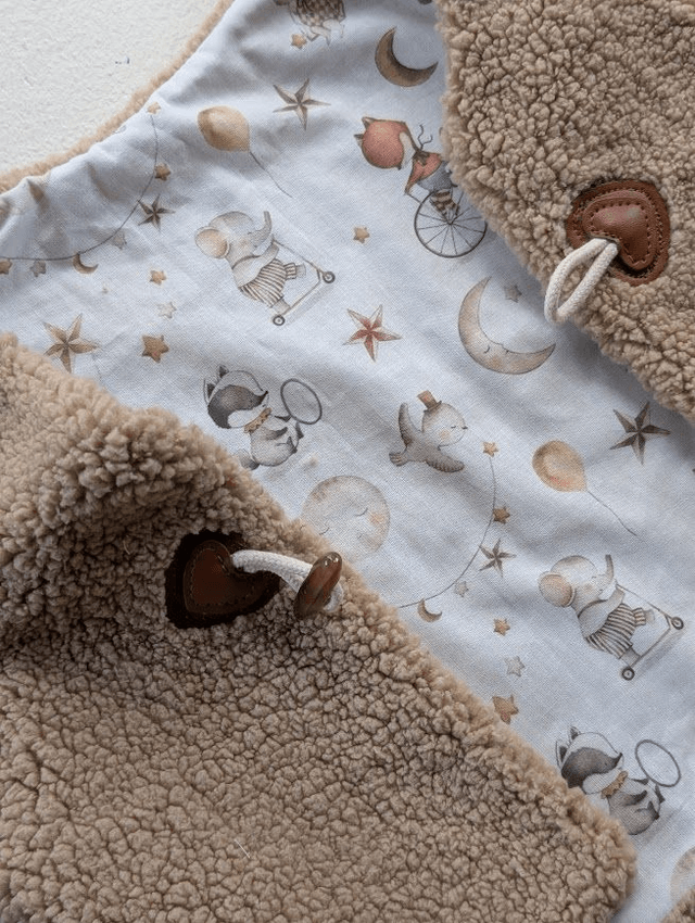 Gilet de berger enfant marron glacé